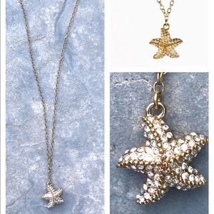 J.Crew crystal Starfish necklace ✨